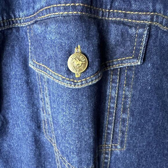 HUNTERS RUN VTG Chore Trucker Denim Jean Jacket / Coat 100% Cotton 2x Unisex - Picture 3 of 8
